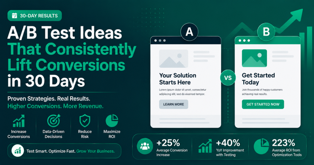 A/B Test Ideas That Consistently Lift Conversions in 30 Days